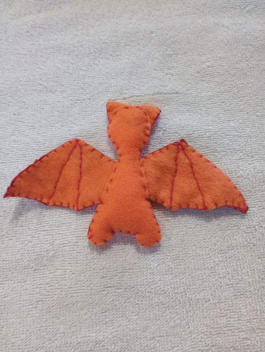 Orange and red bat guy crystal: random