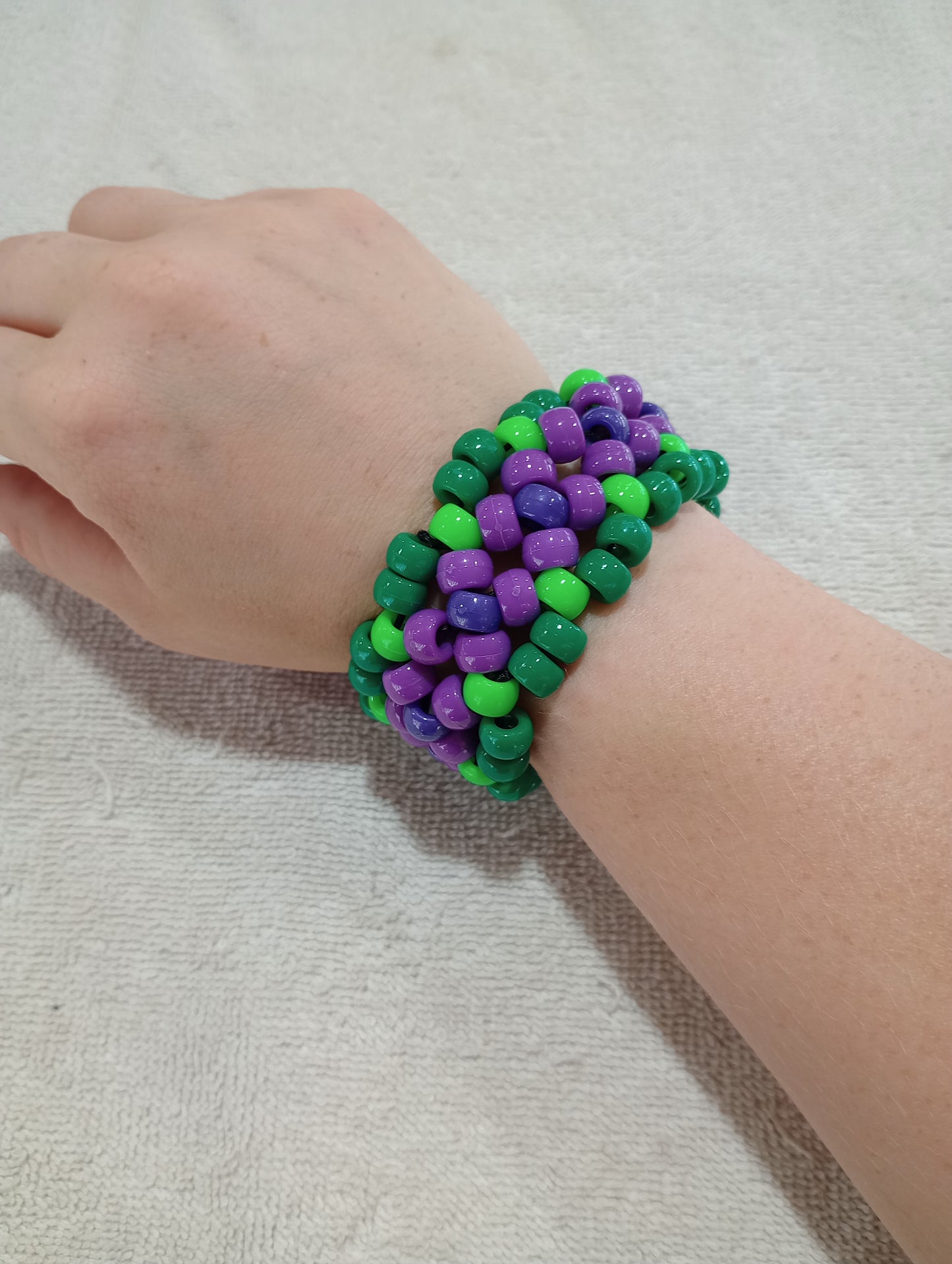 Green and purple x cuff
