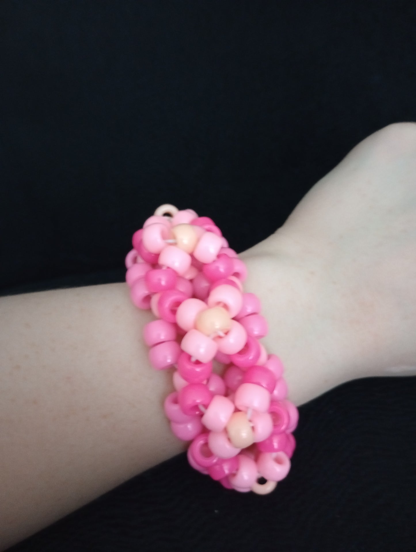 Pink UFO Kandi cuff
