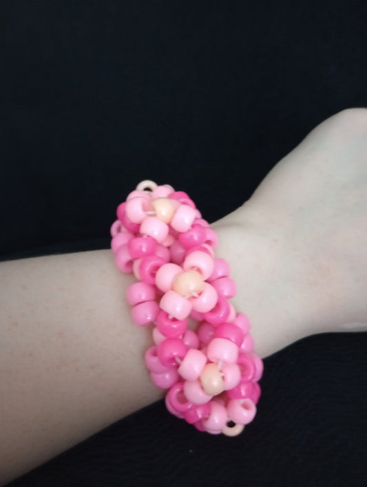 Pink UFO Kandi cuff