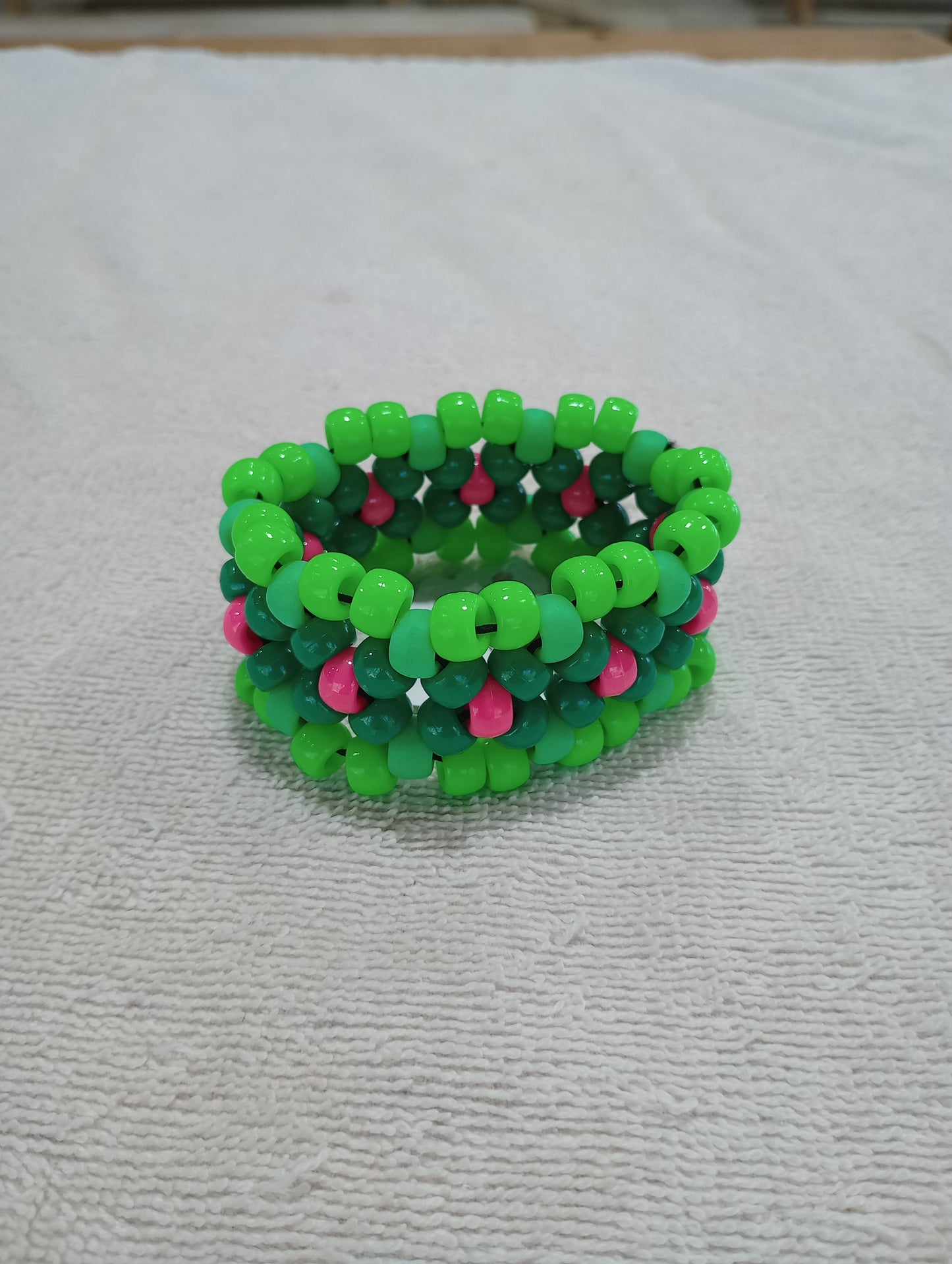 Green and pink x cuff