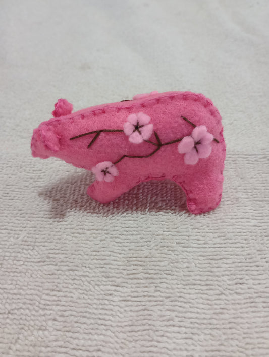 Sakura bear guy crystal: rose quartz