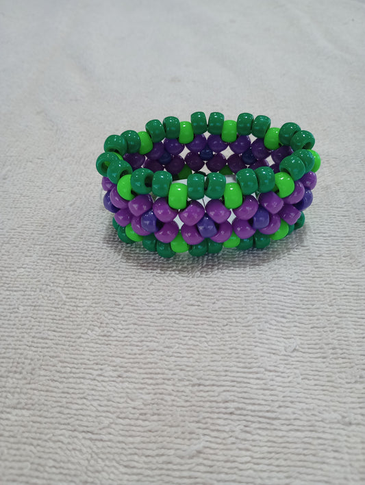 Green and purple x cuff