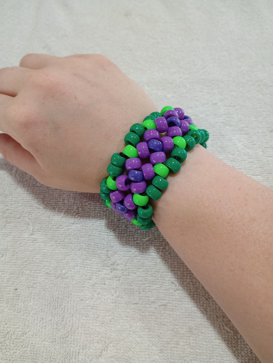 Green and purple x cuff
